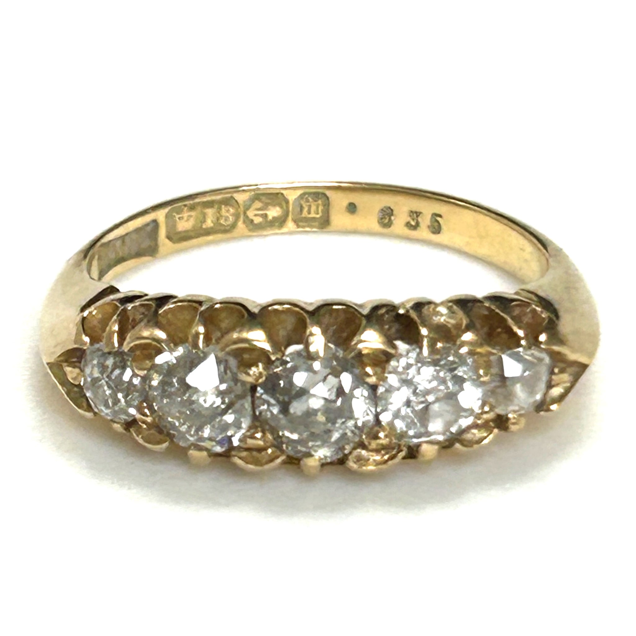 Antique 18ct Gold and Diamond Gypsy Ring