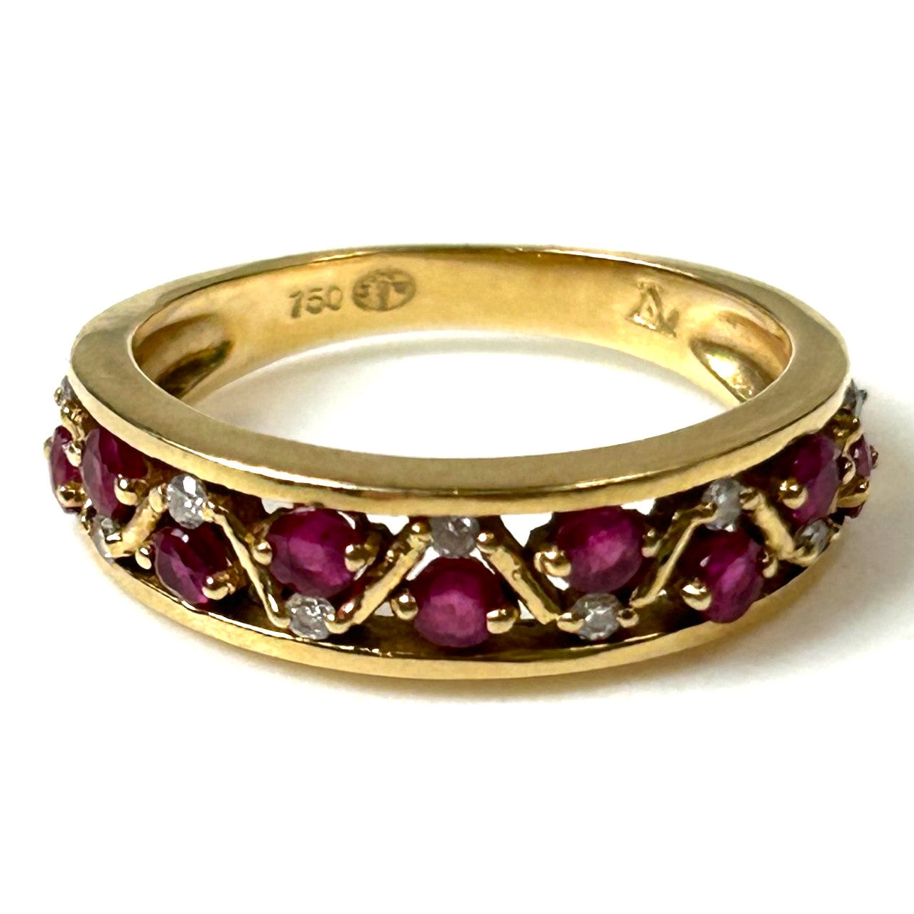 Vintage 18ct Gold, Diamond and Ruby Ring
