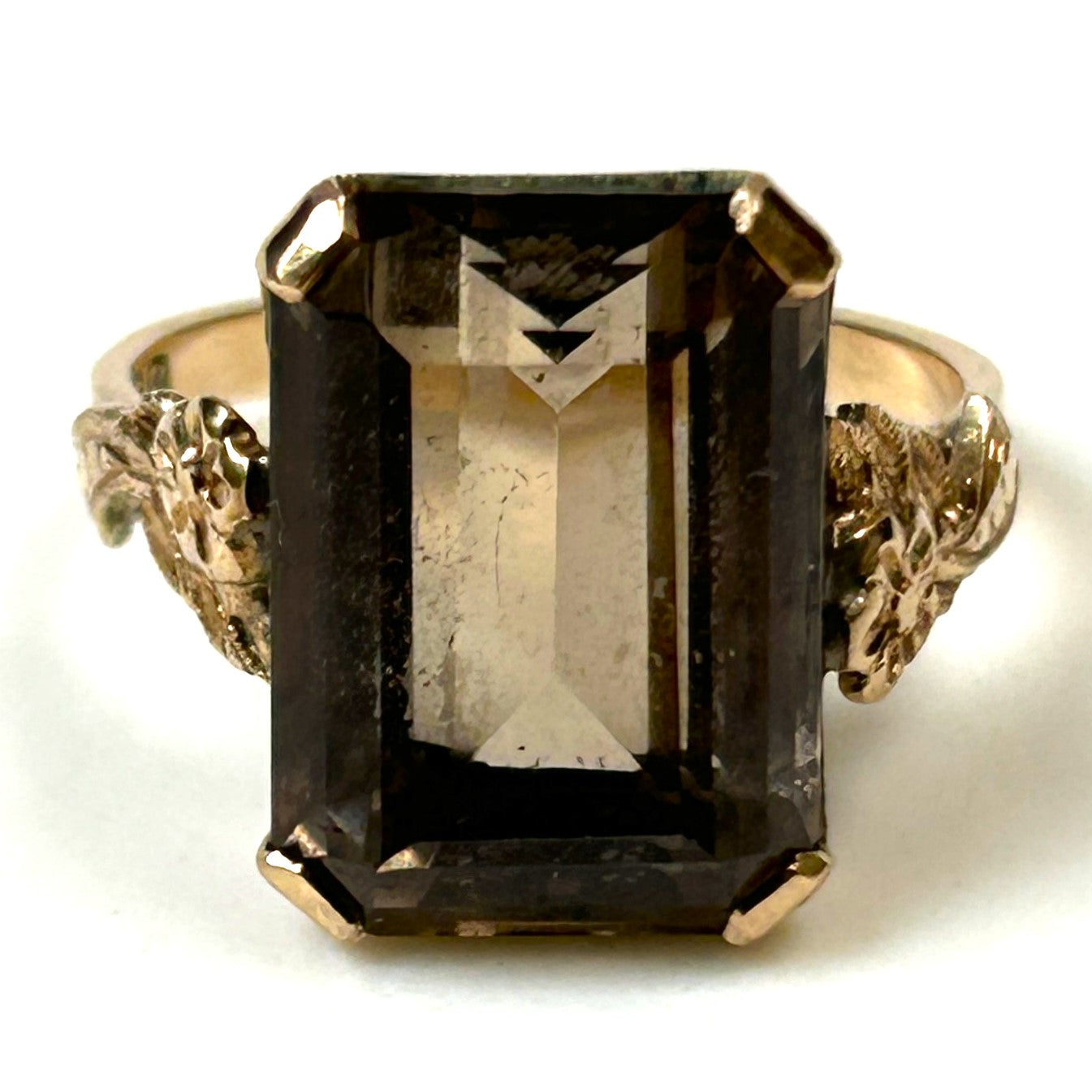 9ct Gold and Smoky Quartz Ring