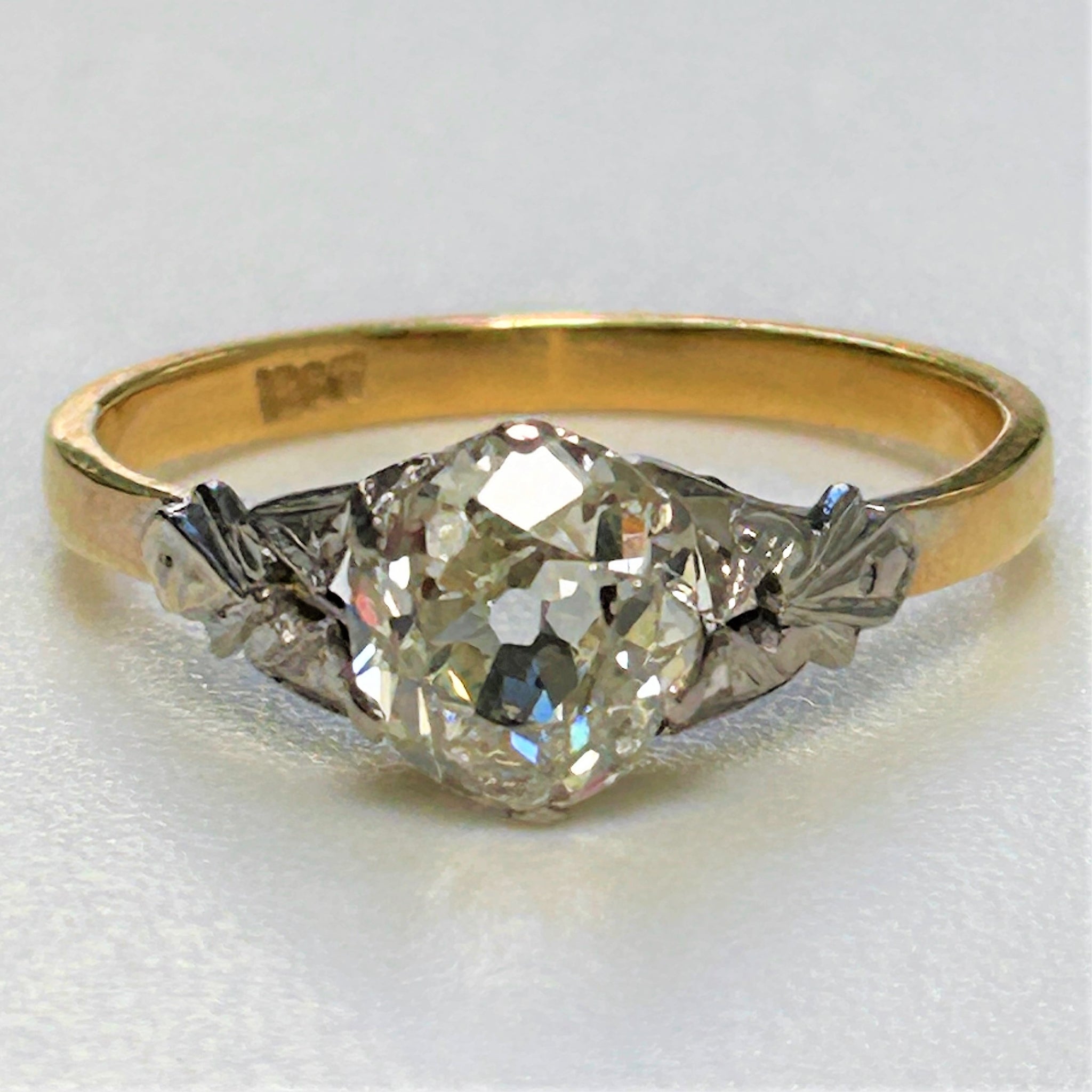 Antique 18ct Gold and “Mine Cut” Diamond Ring