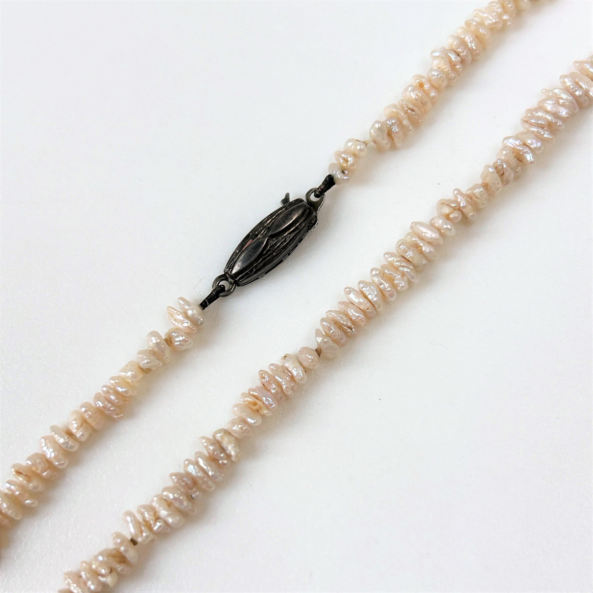 Pearl Necklace with Silver Clasp