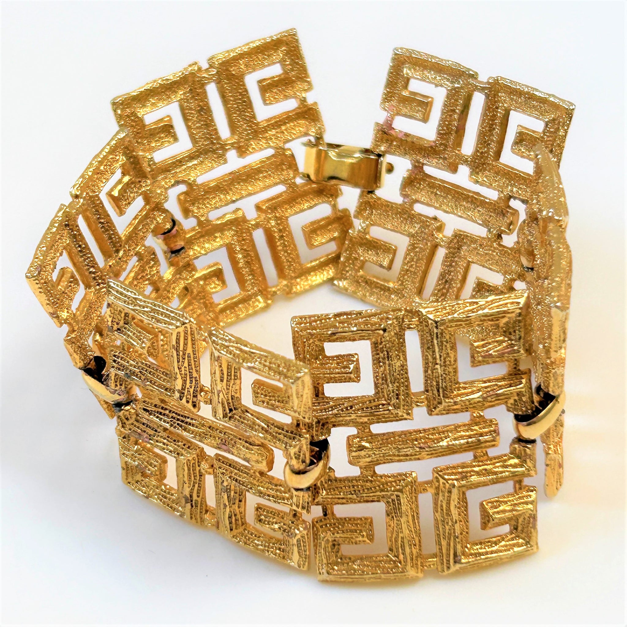 Heavy Vintage Yellow Metal Bracelet