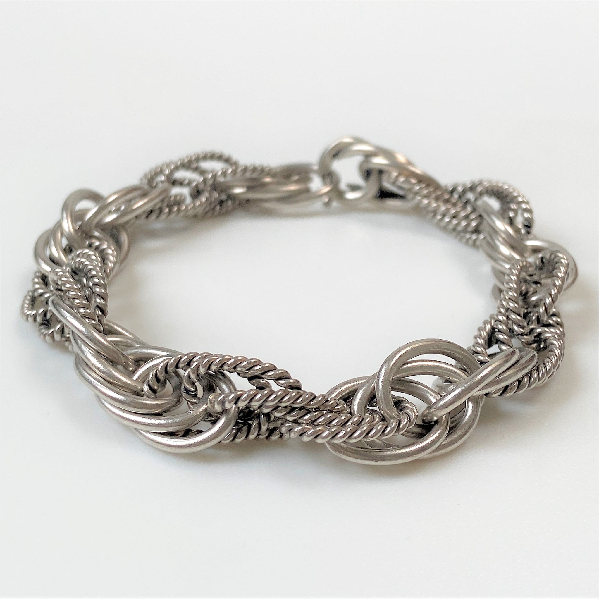 Vintage 800 Continental Silver Chain Bracelet