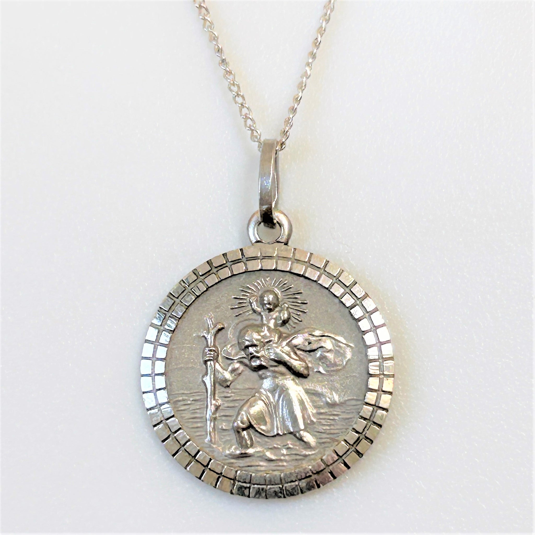 Silver “St Christopher” Pendant on Chain