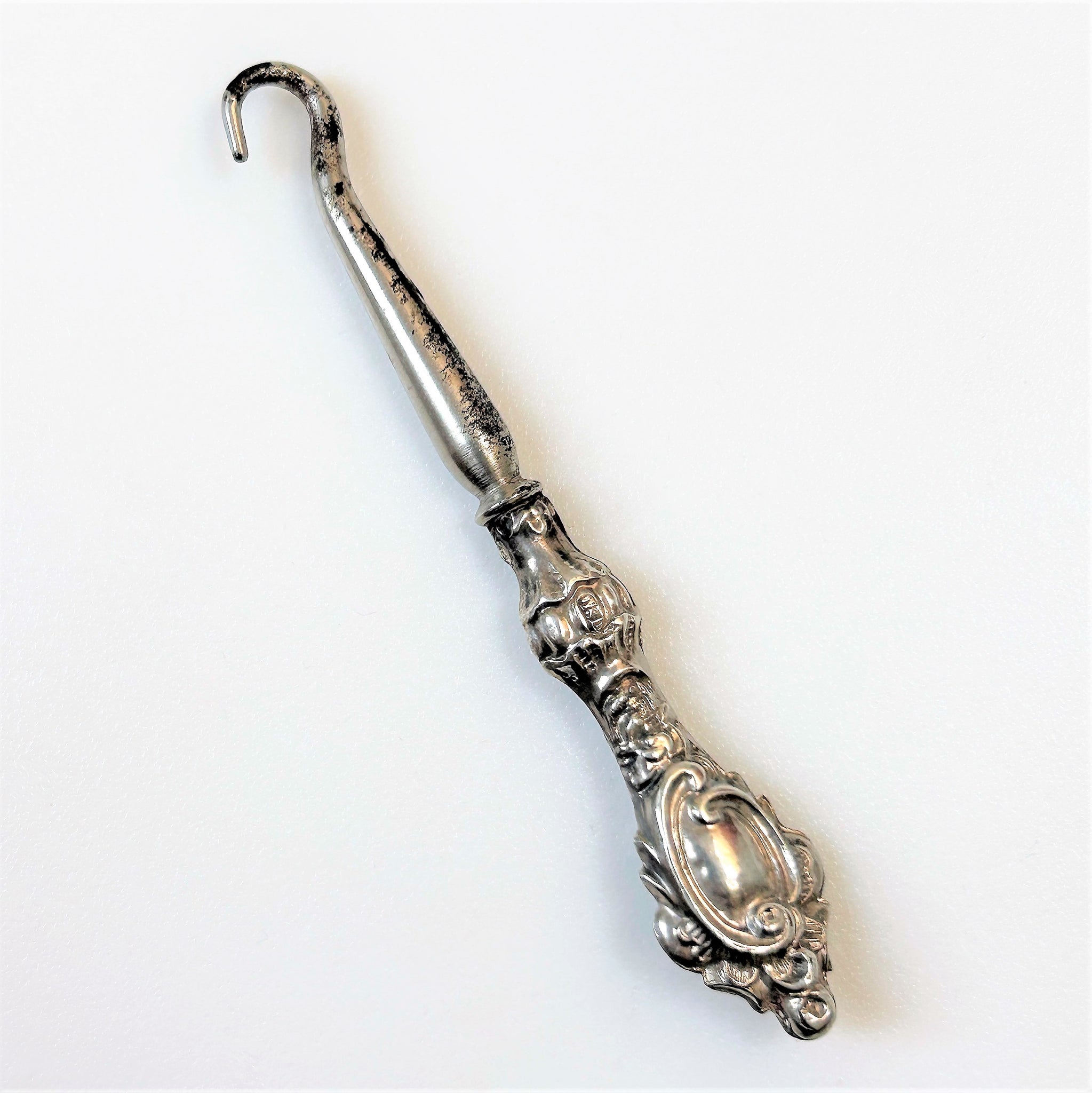 Antique Sterling Silver Handle Button Hook