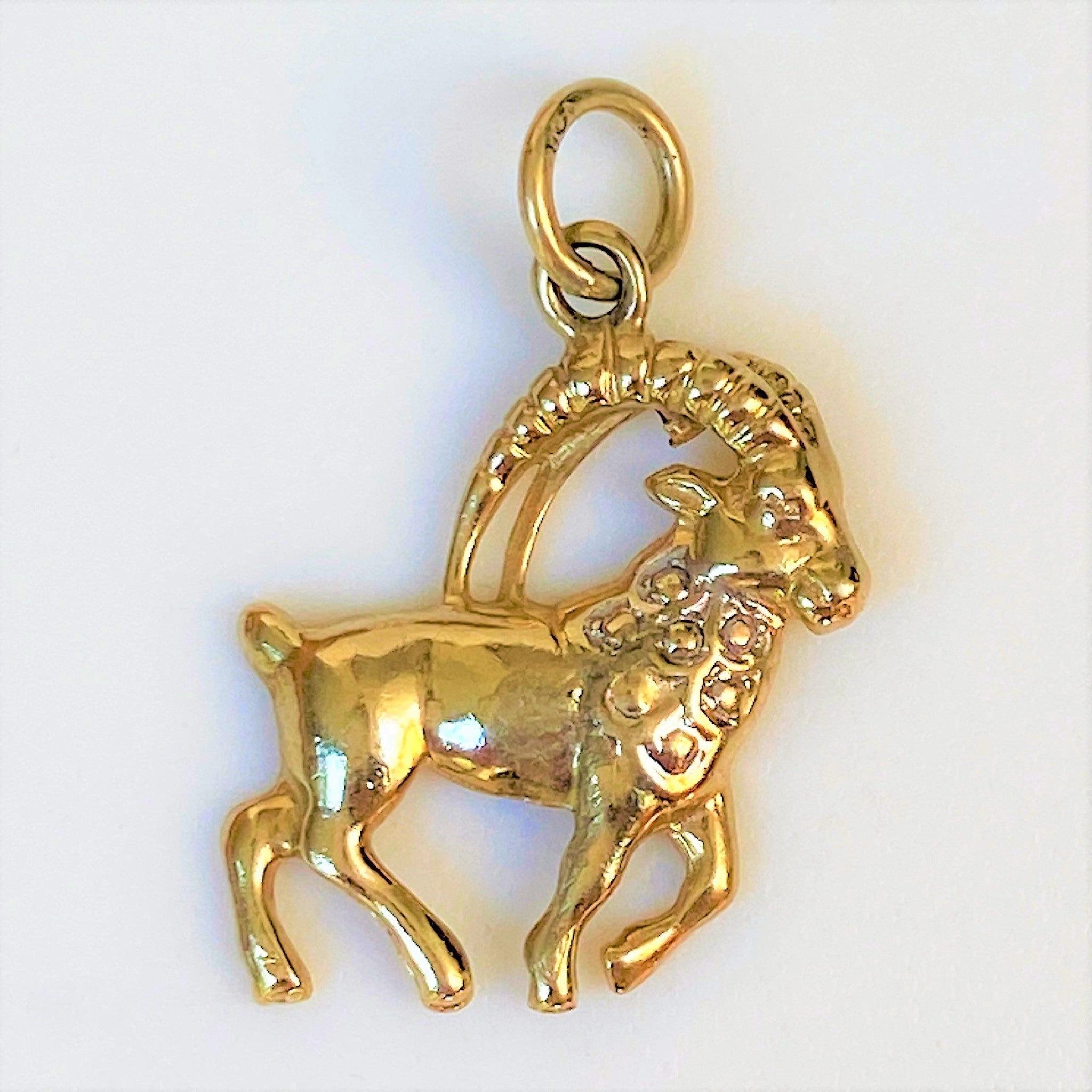Vintage 9ct Gold "Ibex" Charm Pendant