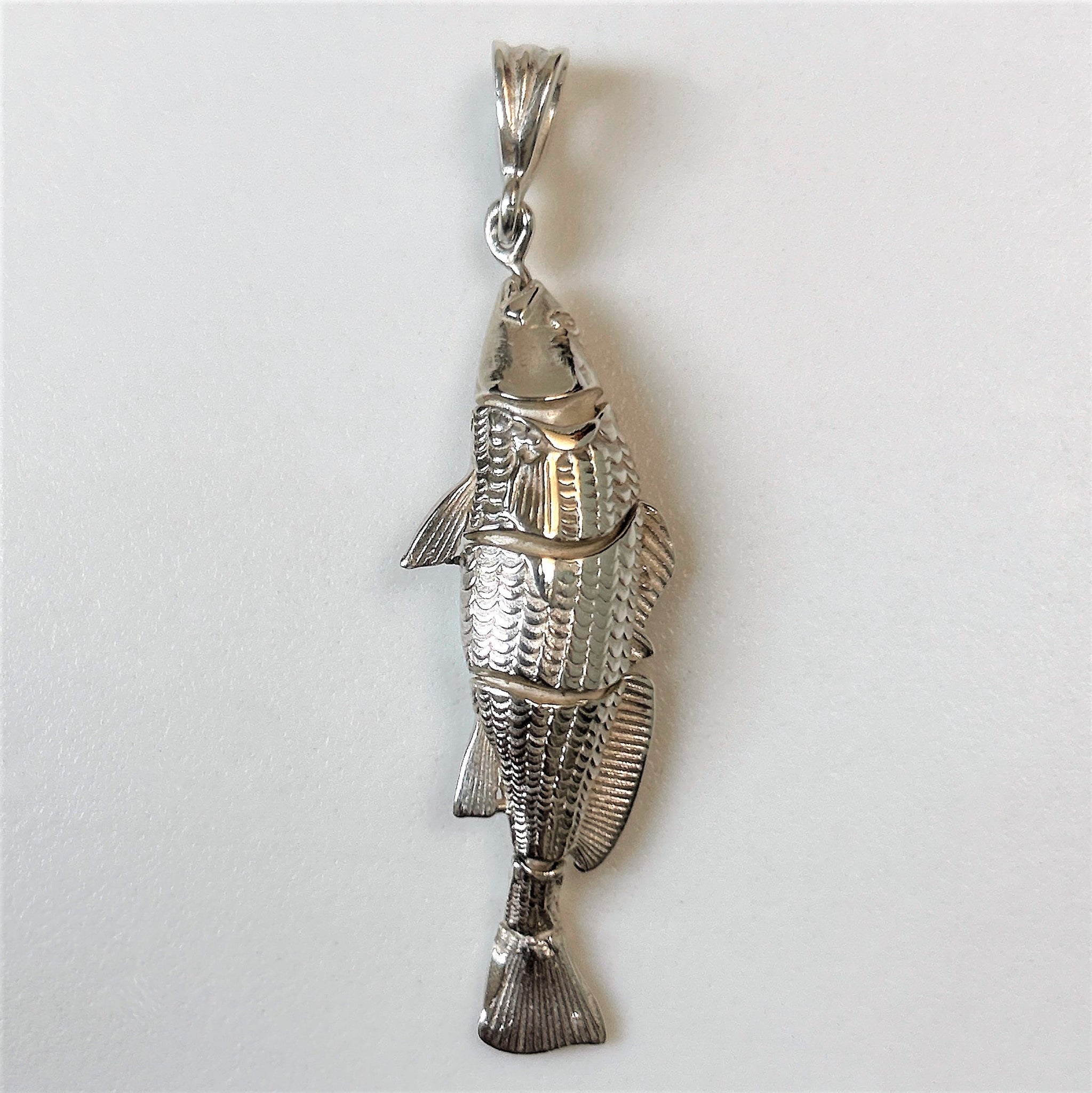 Large Silver Articulated “Fish” Pendant