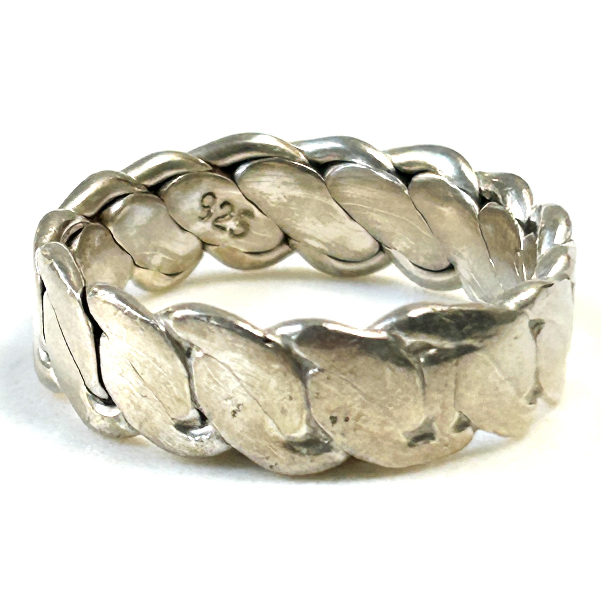 Vintage Silver Plaited Men’s Ring
