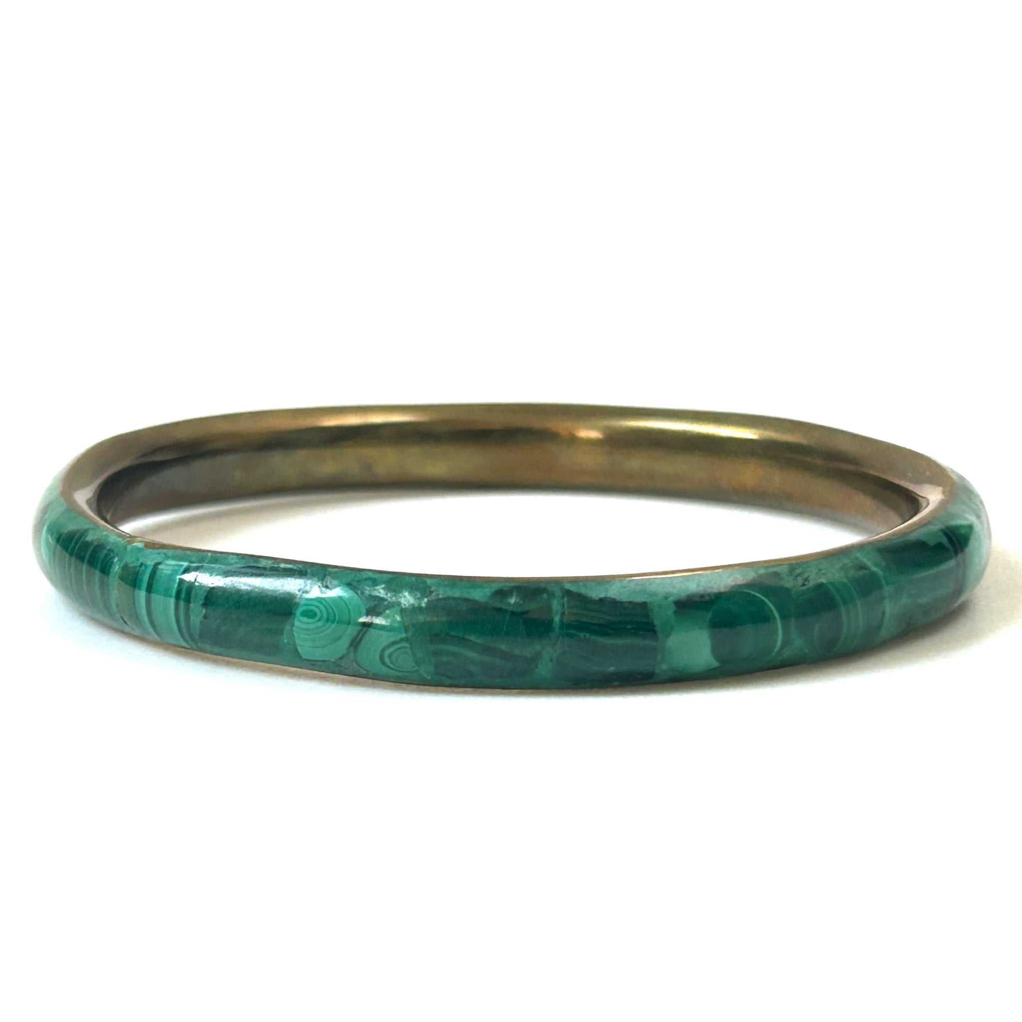 Vintage Malachite Bangle Bracelet