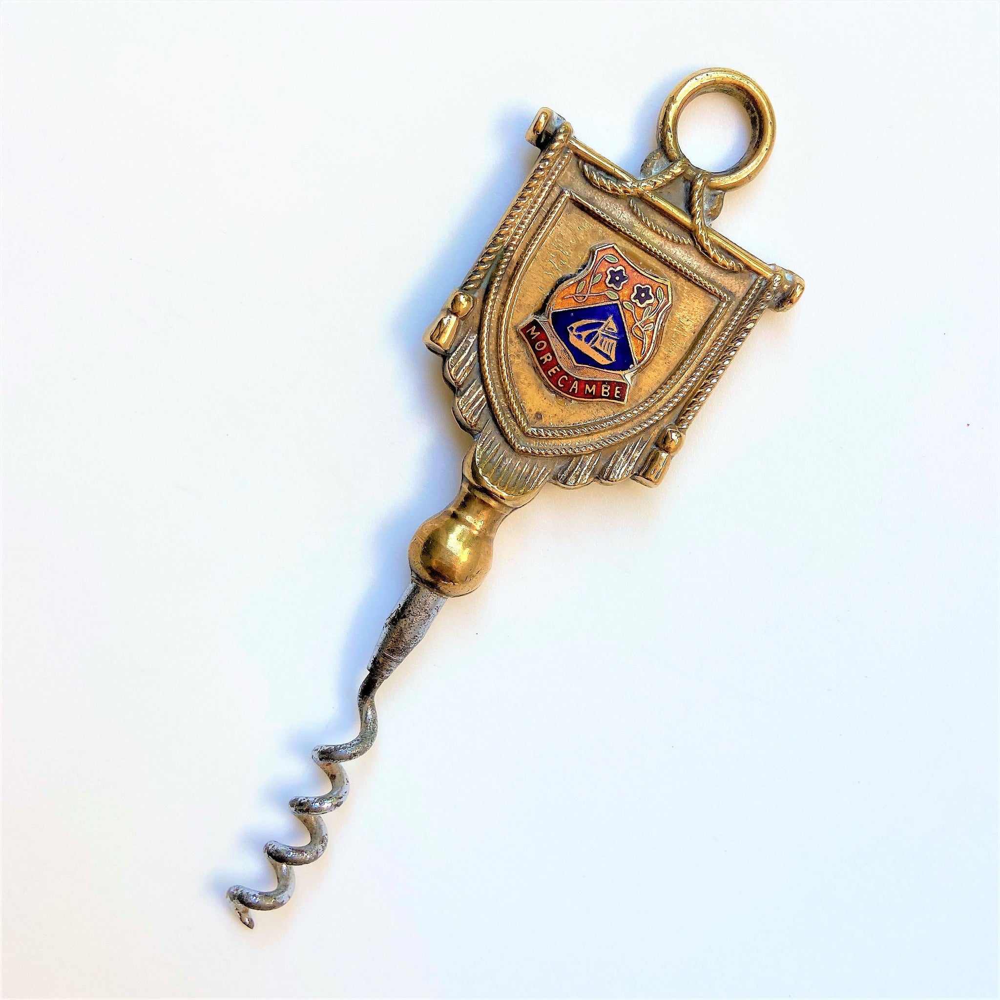 "Morecambe" Souvenir Straight-Pull Brass Corkscrew