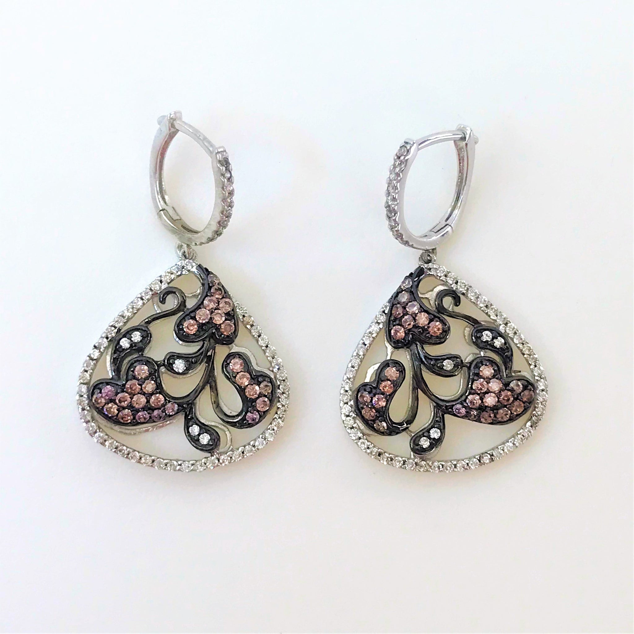 Sterling Silver and Crystal Drop Earrings