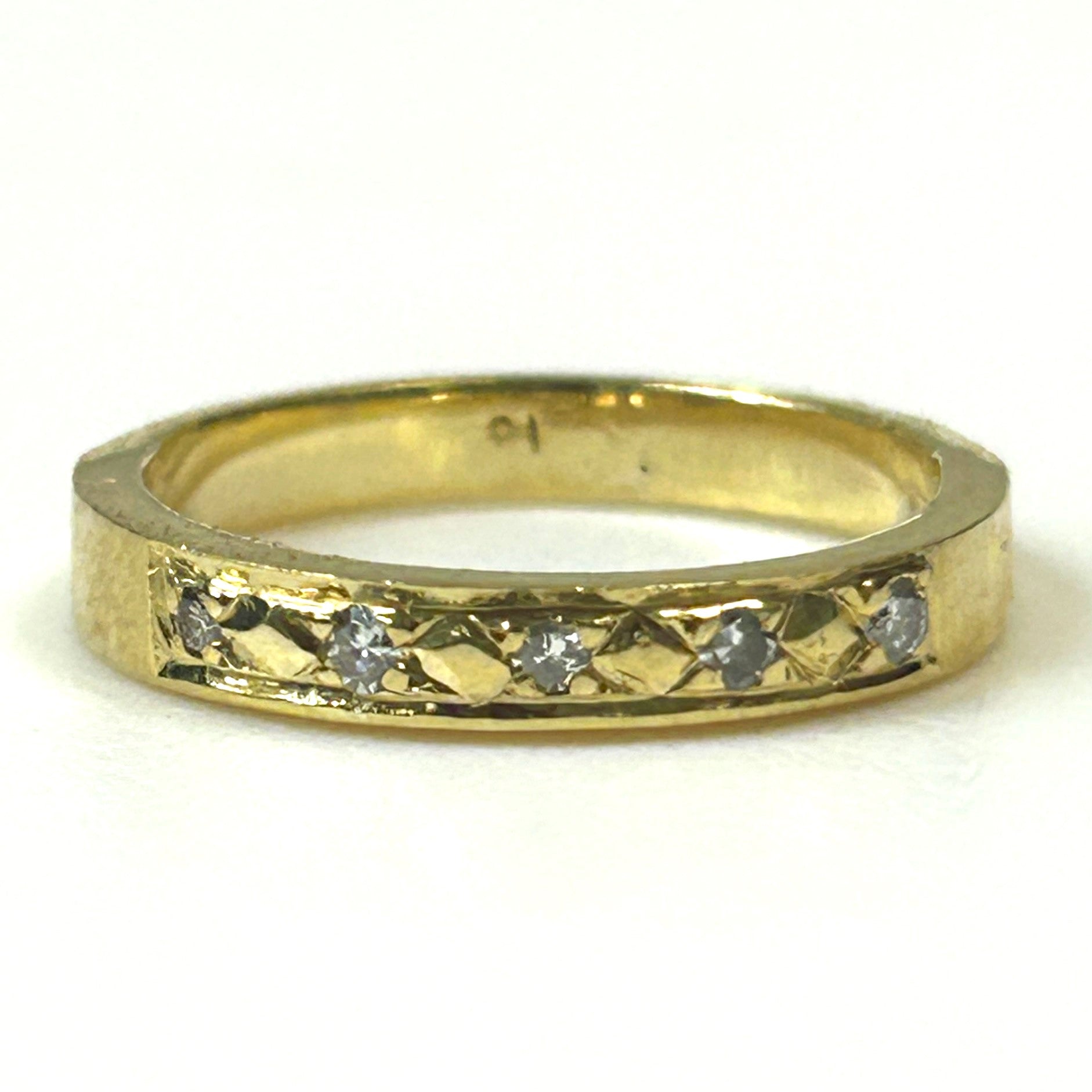 18ct Gold and Diamond Semi-Eternity Ring