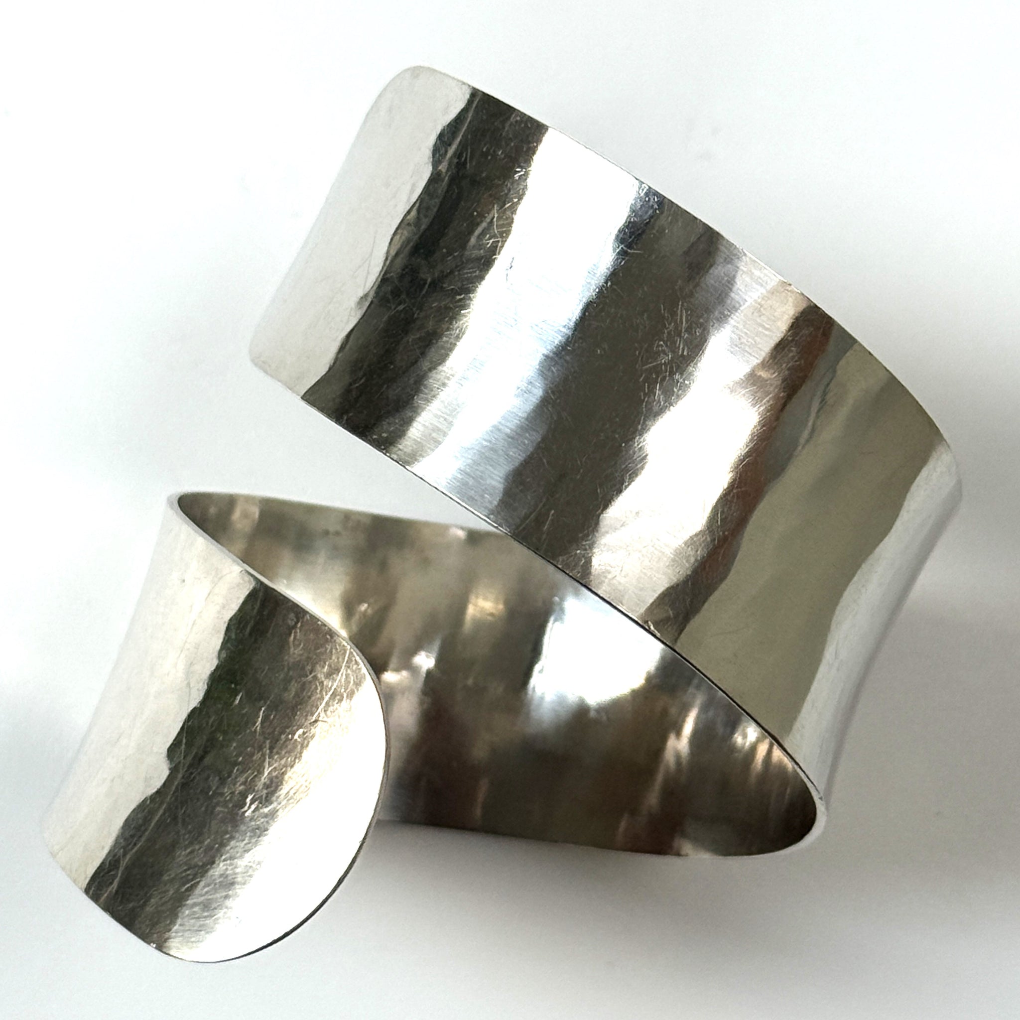 Hand-beaten Kurt Jobst Sterling Silver Bracelet Cuff