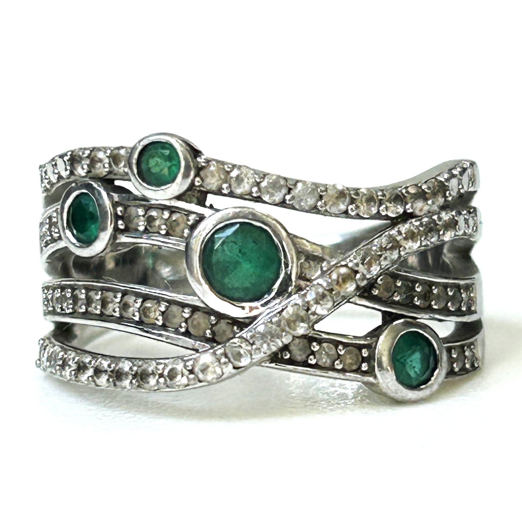 Sterling Silver and Crystal Ring