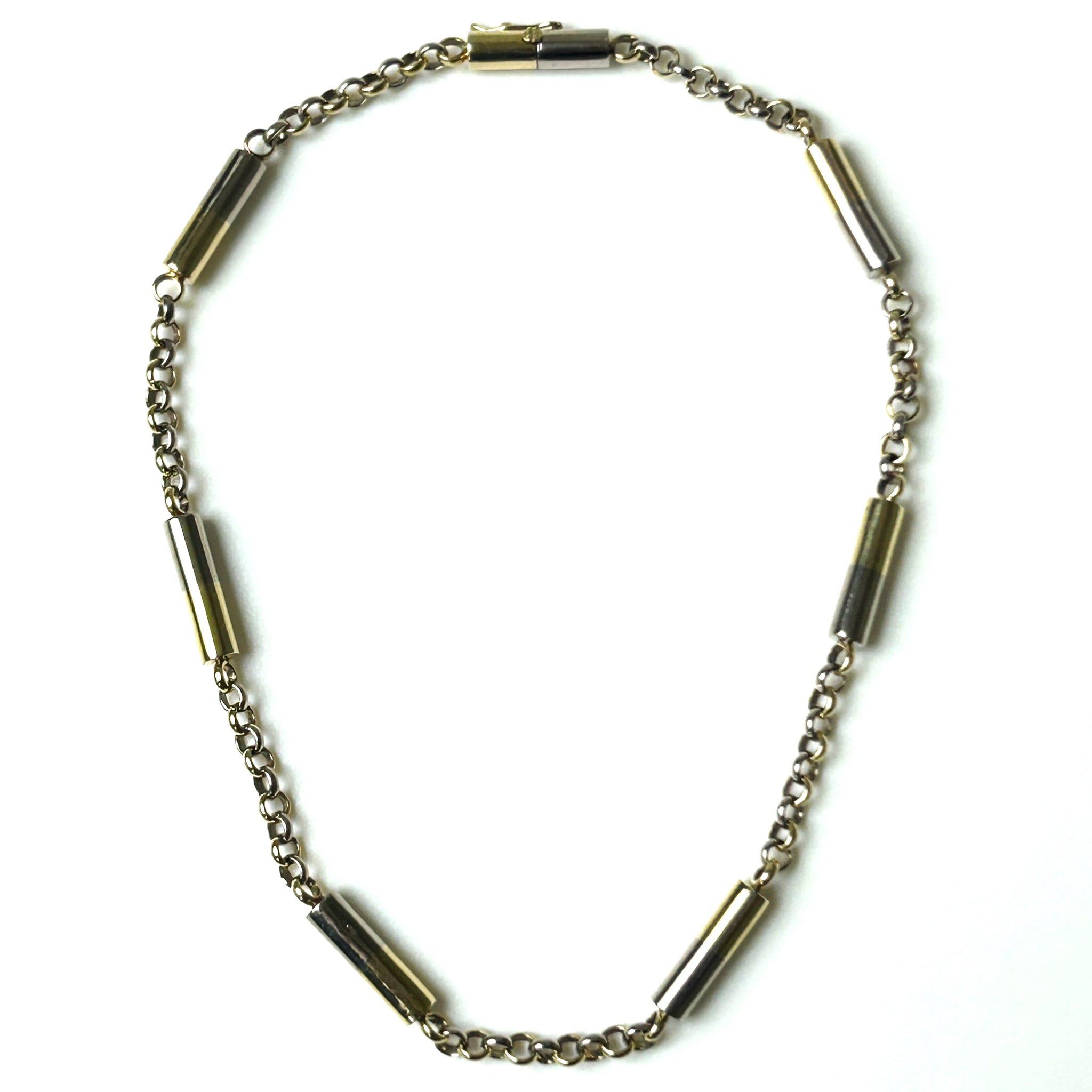 15ct White Gold and Yellow Gold Two-Tone Necklace