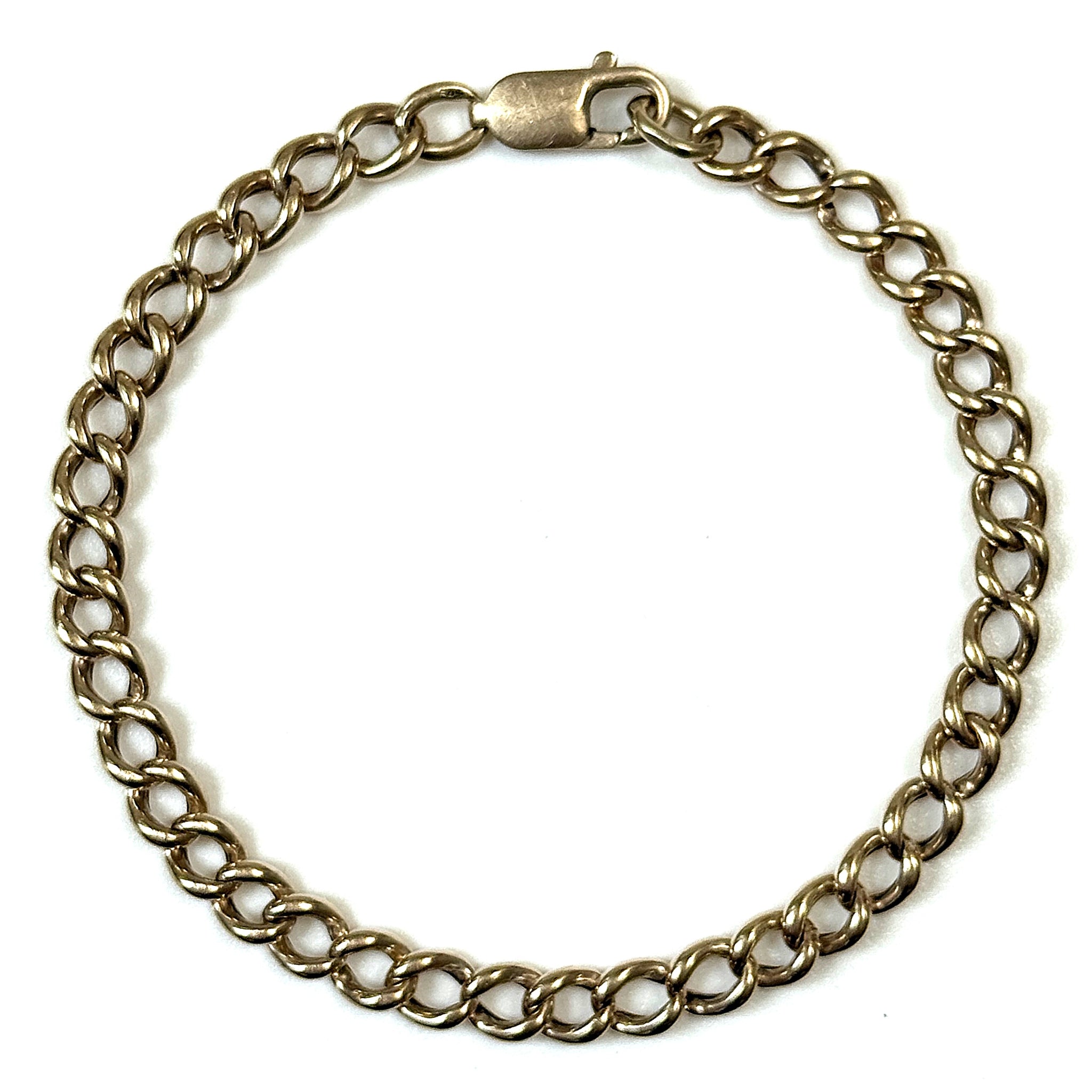 Vintage 9ct Yellow Gold Curb Link Bracelet