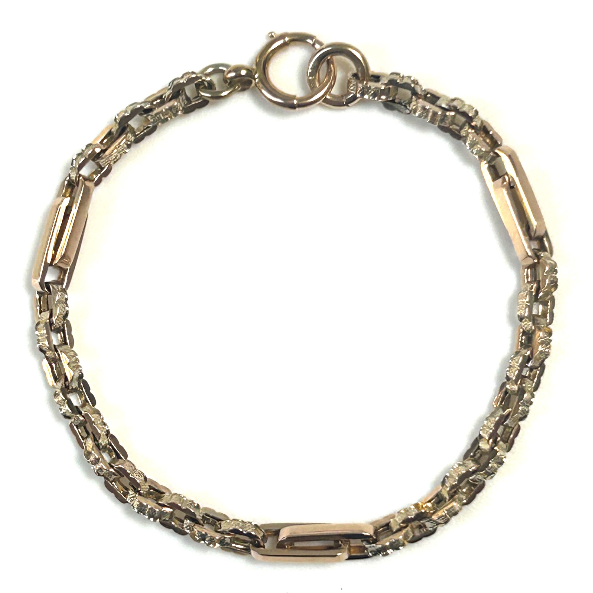 Antique Decorative 9ct Yellow Gold Bracelet