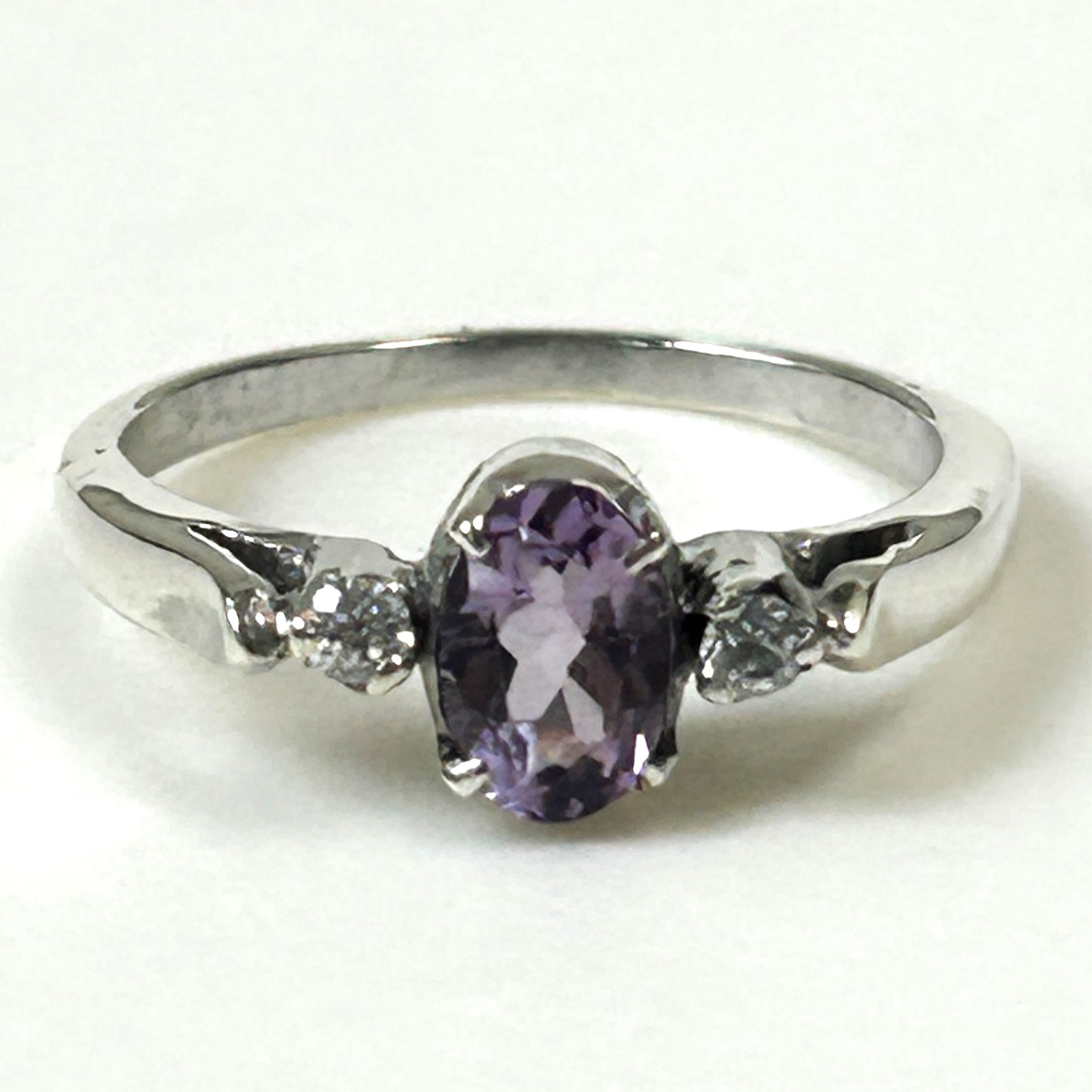 Vintage Sterling Silver and Crystal Gemstone Ring