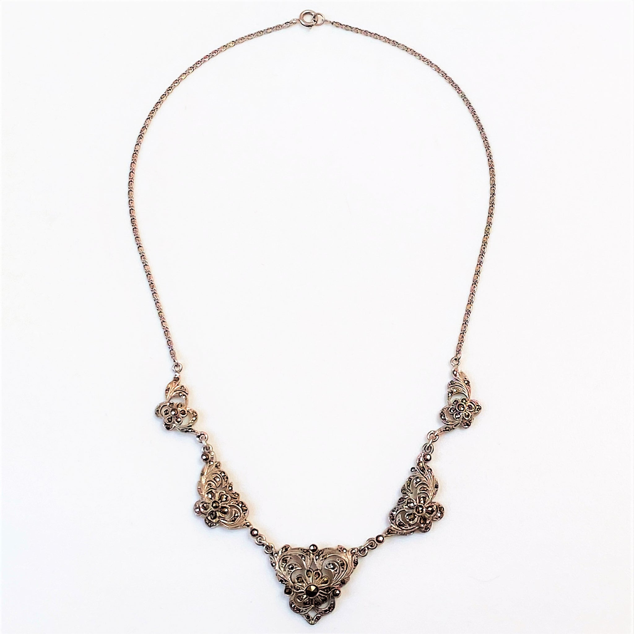 Vintage Silver and Marcasite Necklace