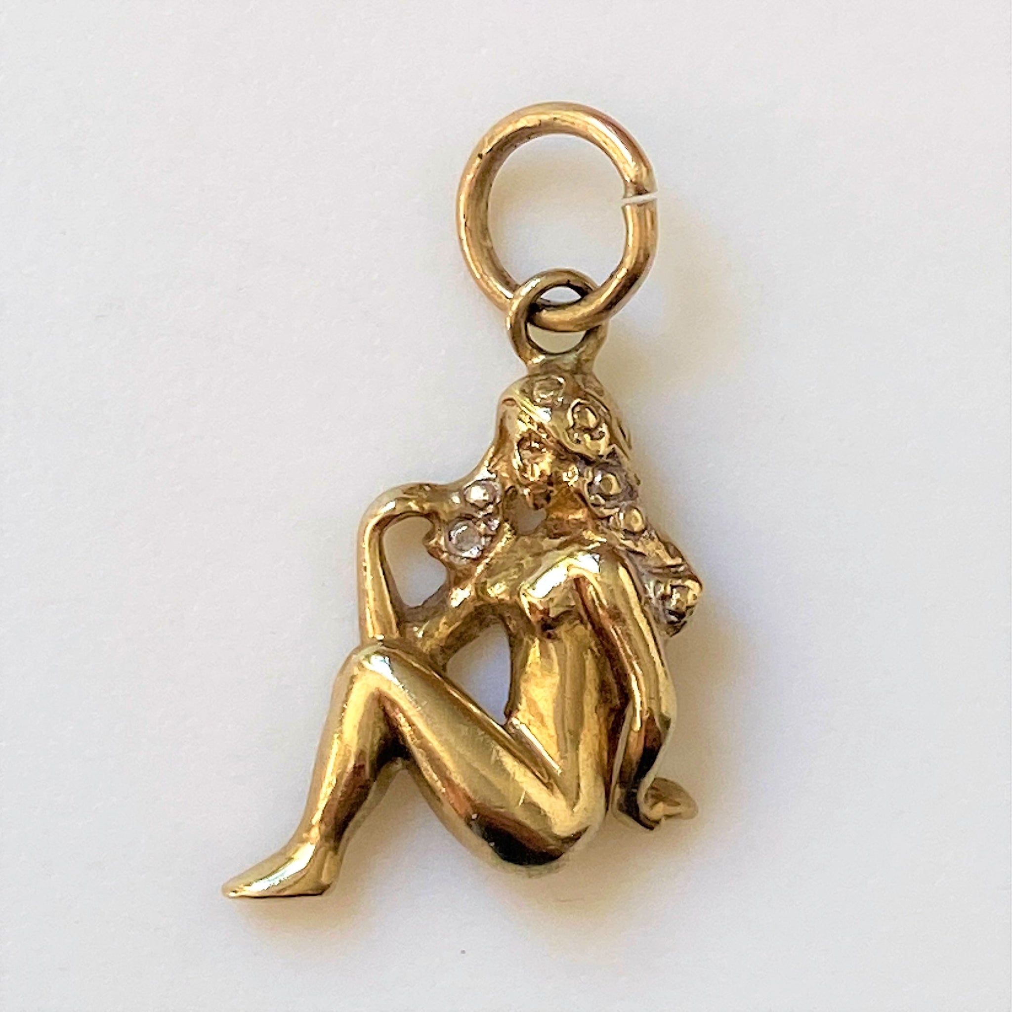 Vintage 9ct Gold “Nude Lady” Charm Pendant