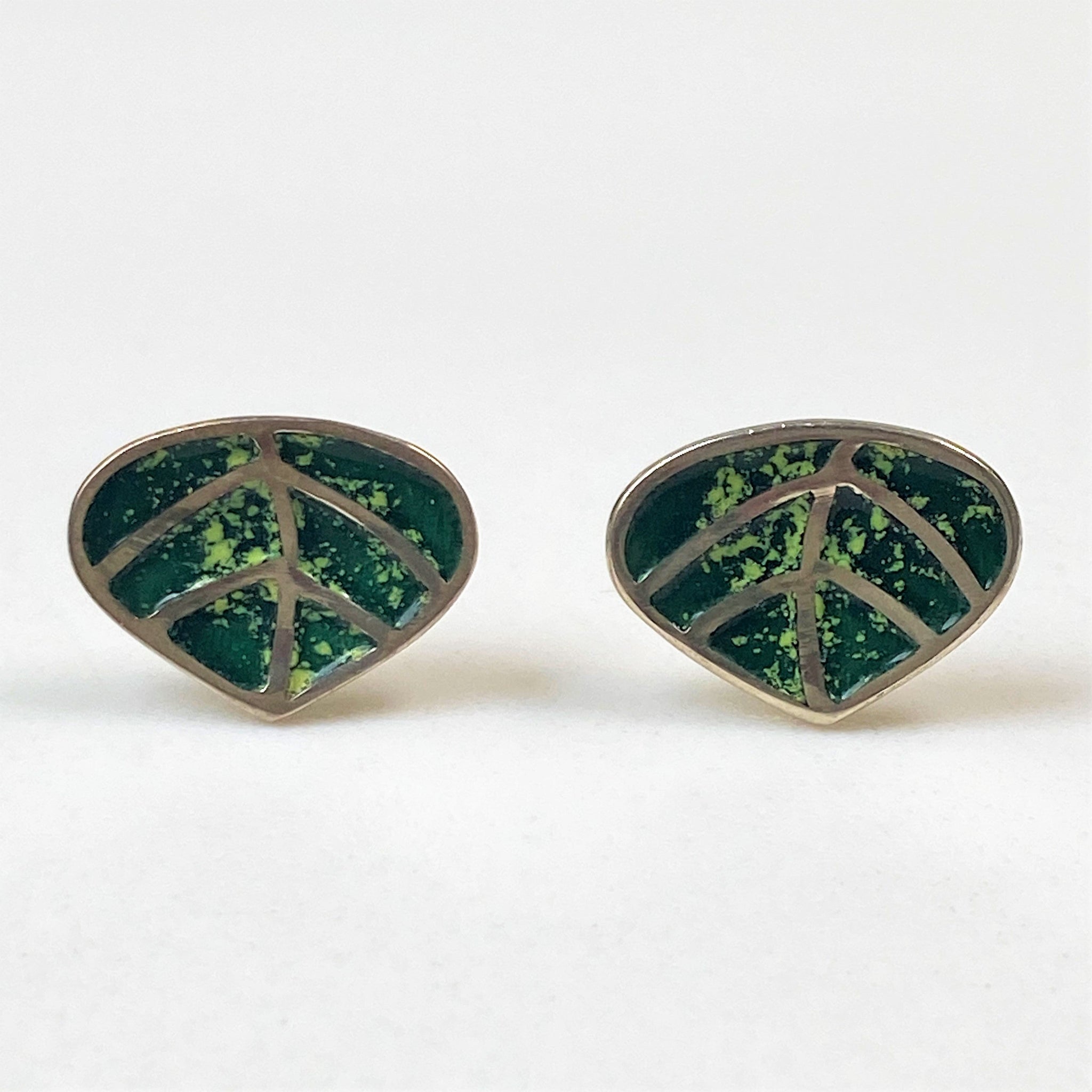 Designer Sterling Silver and Enamel Stud Earrings by Iosif