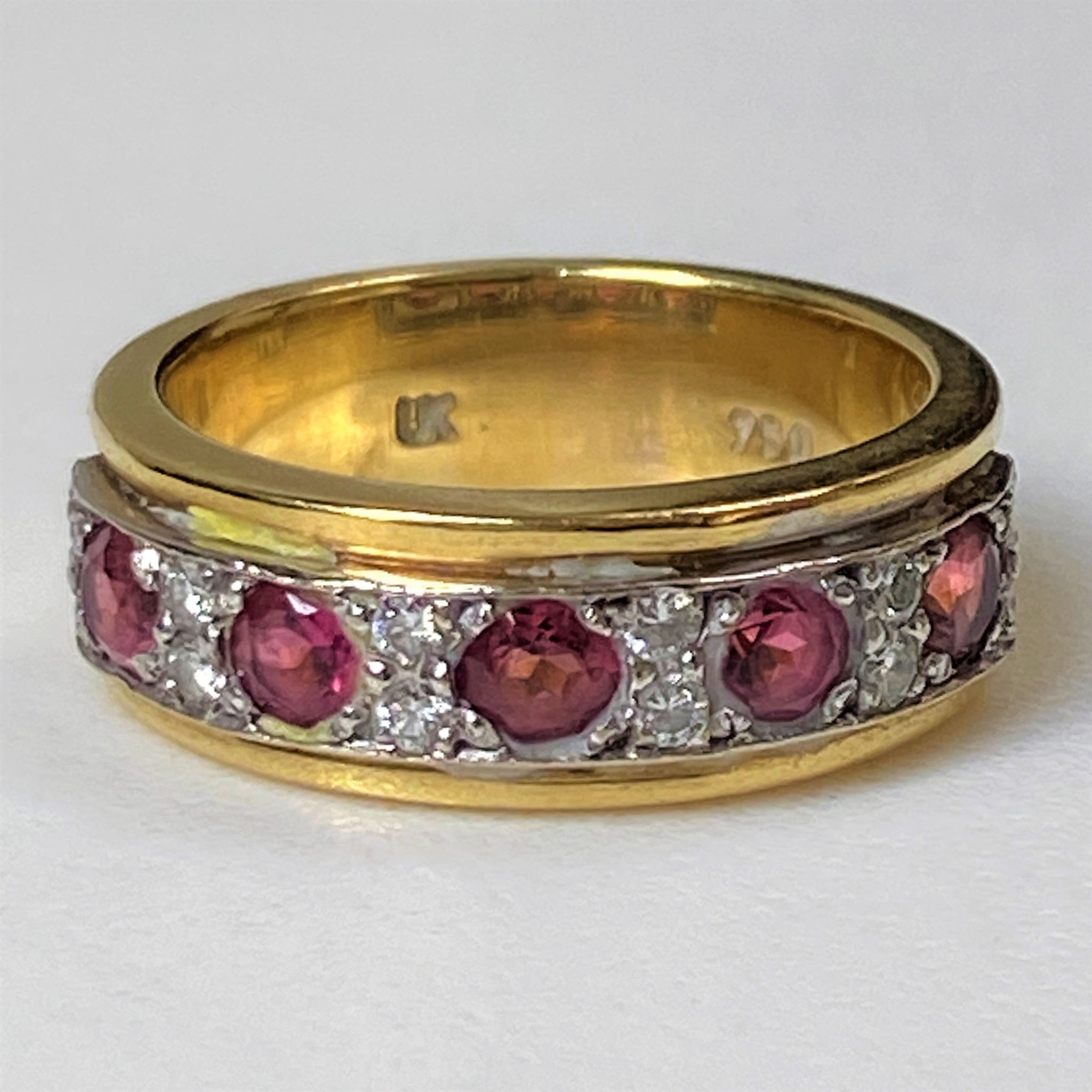 18ct Gold, Pink Tourmaline and Diamond Ring by Uwe Koetter