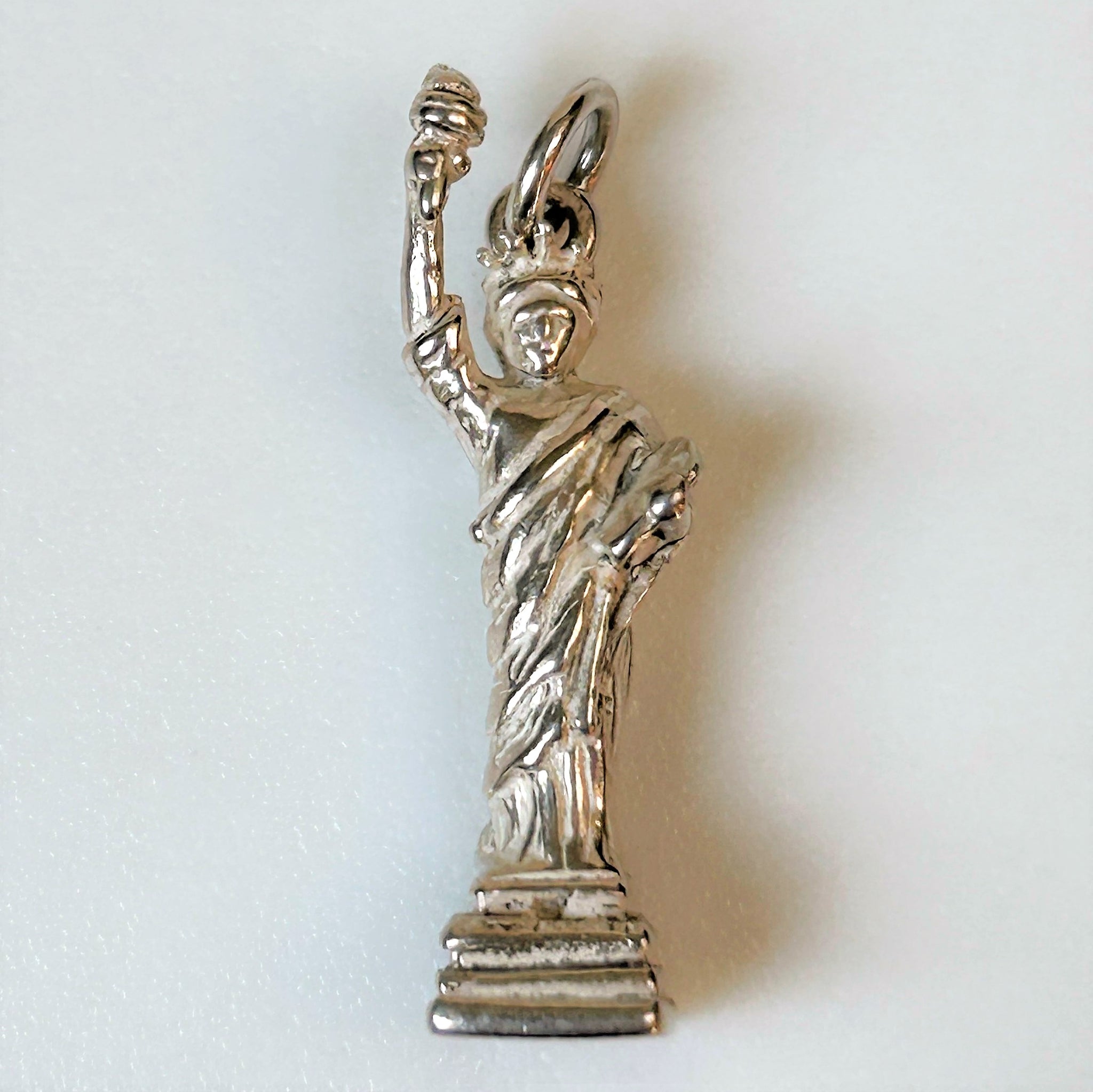 Miniature Silver “Statue of Liberty” Charm Pendant