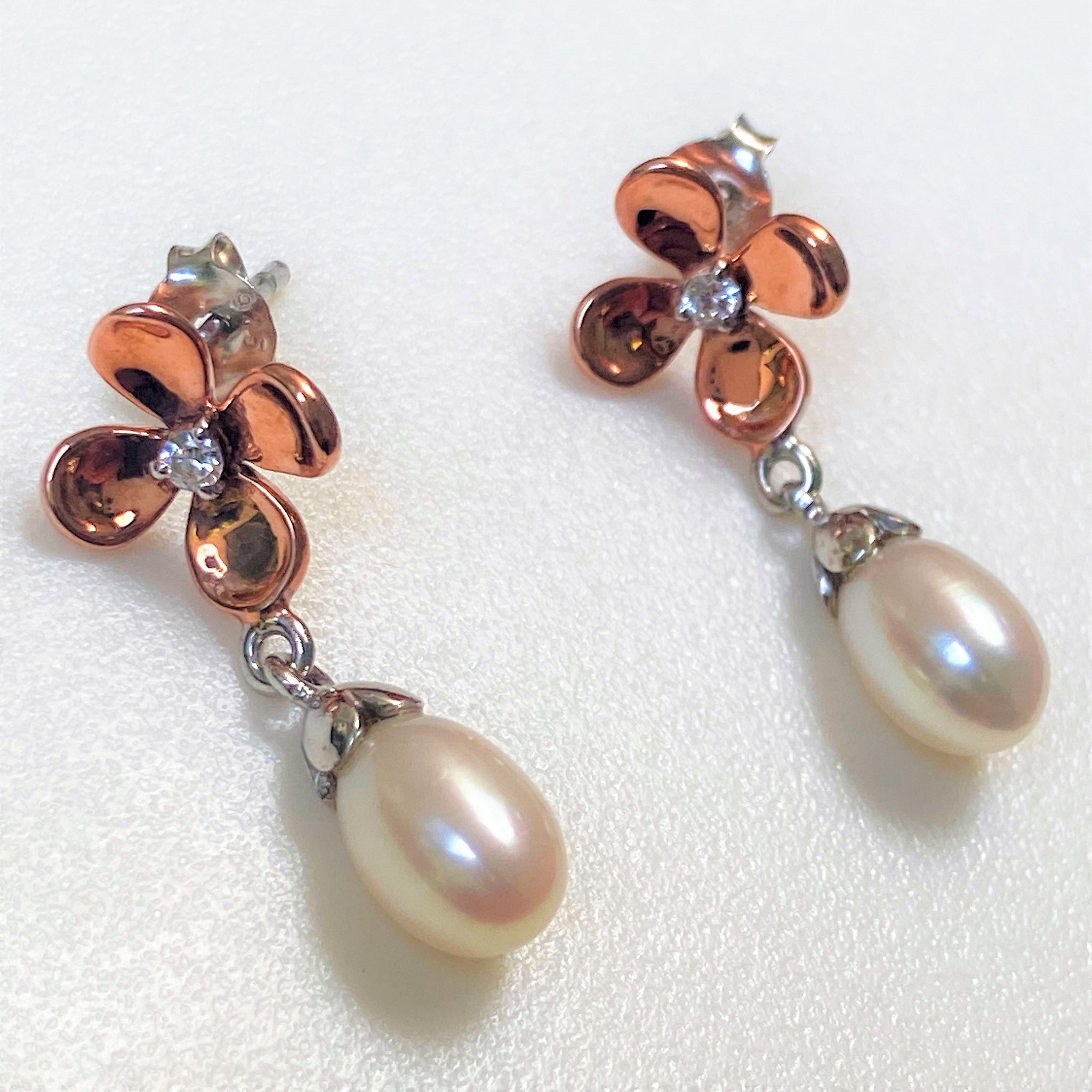 Gold-Plated, Sterling Silver, Pearl and Crystal Drop Earrings