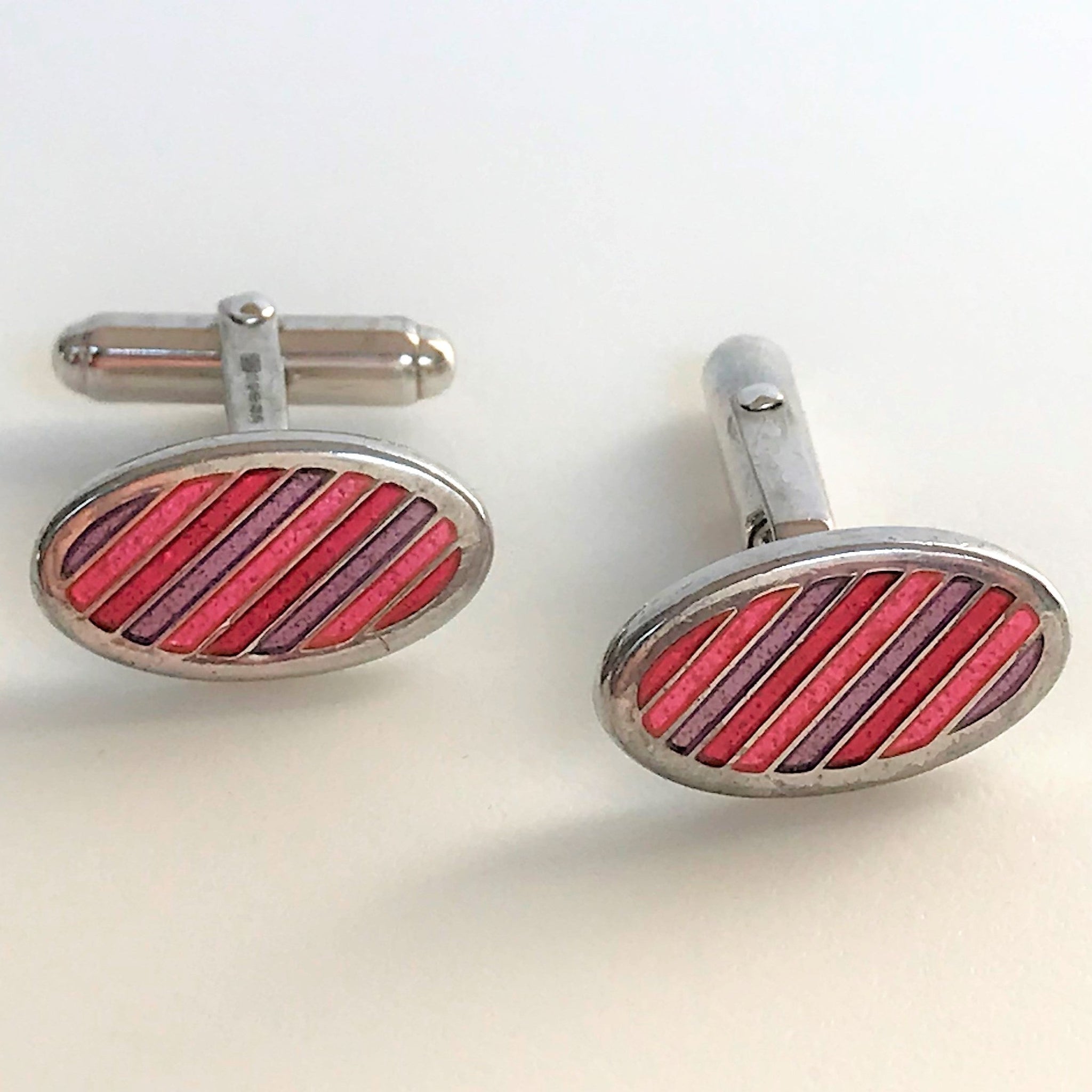Enamelled Sterling Silver Cufflinks