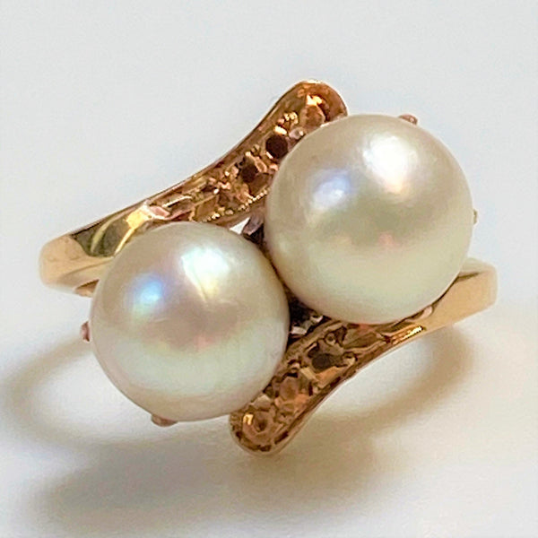 Vintage 18ct Gold and Pearl Ring