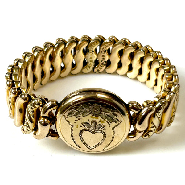 Pitman and Keeler Gold-Plated Expanding Sweetheart Bracelet