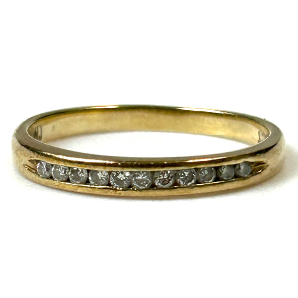 9ct Gold and Diamond Semi-Eternity Ring