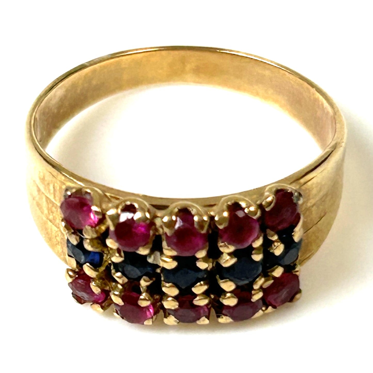 Vintage 18ct Gold, Sapphire and Ruby Ring