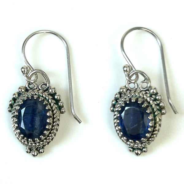 Sterling Silver and Blue Quartz Earrings