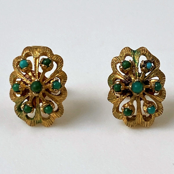 9ct Gold and Turquoise Earrings