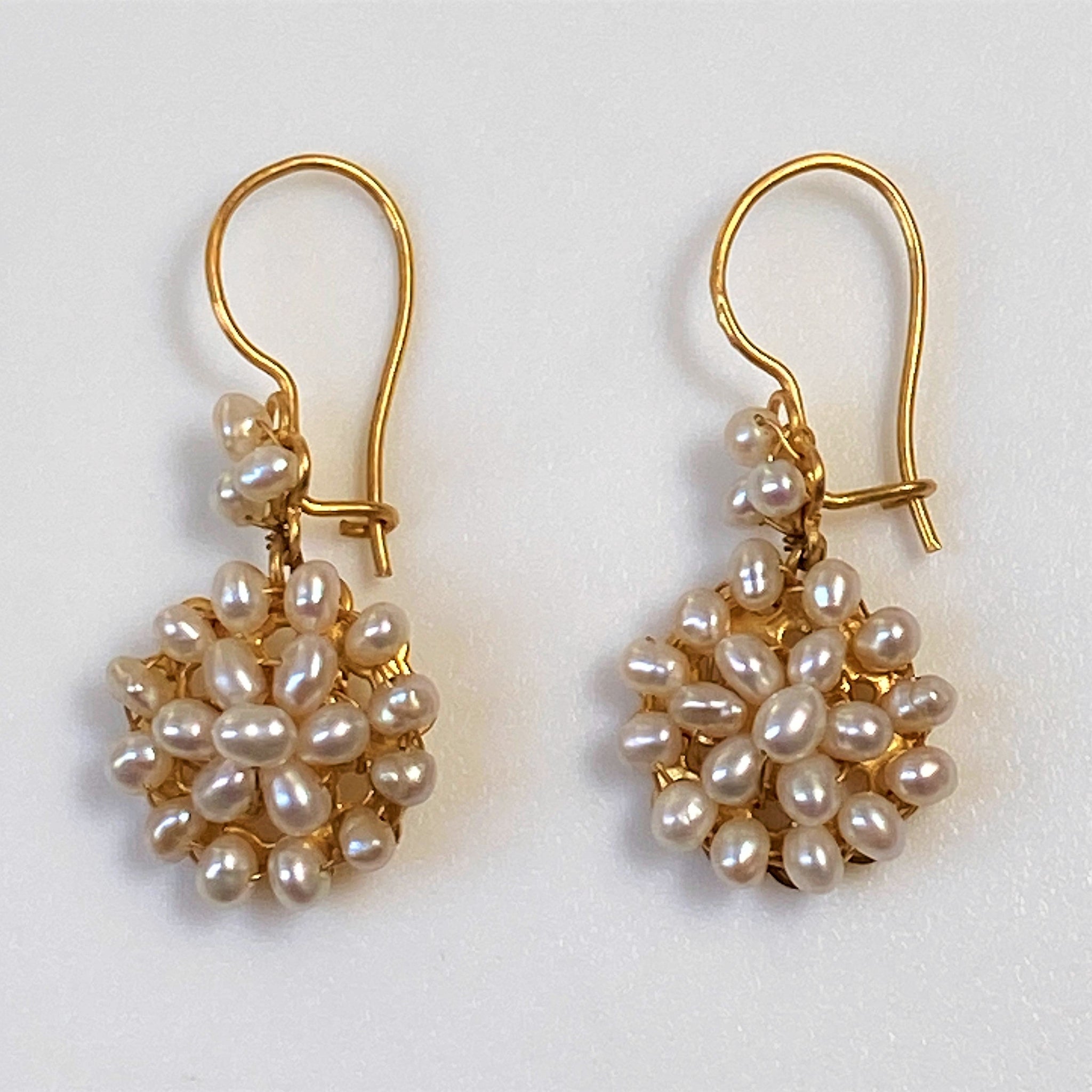 18ct Gold and Pearl Drop Earrings