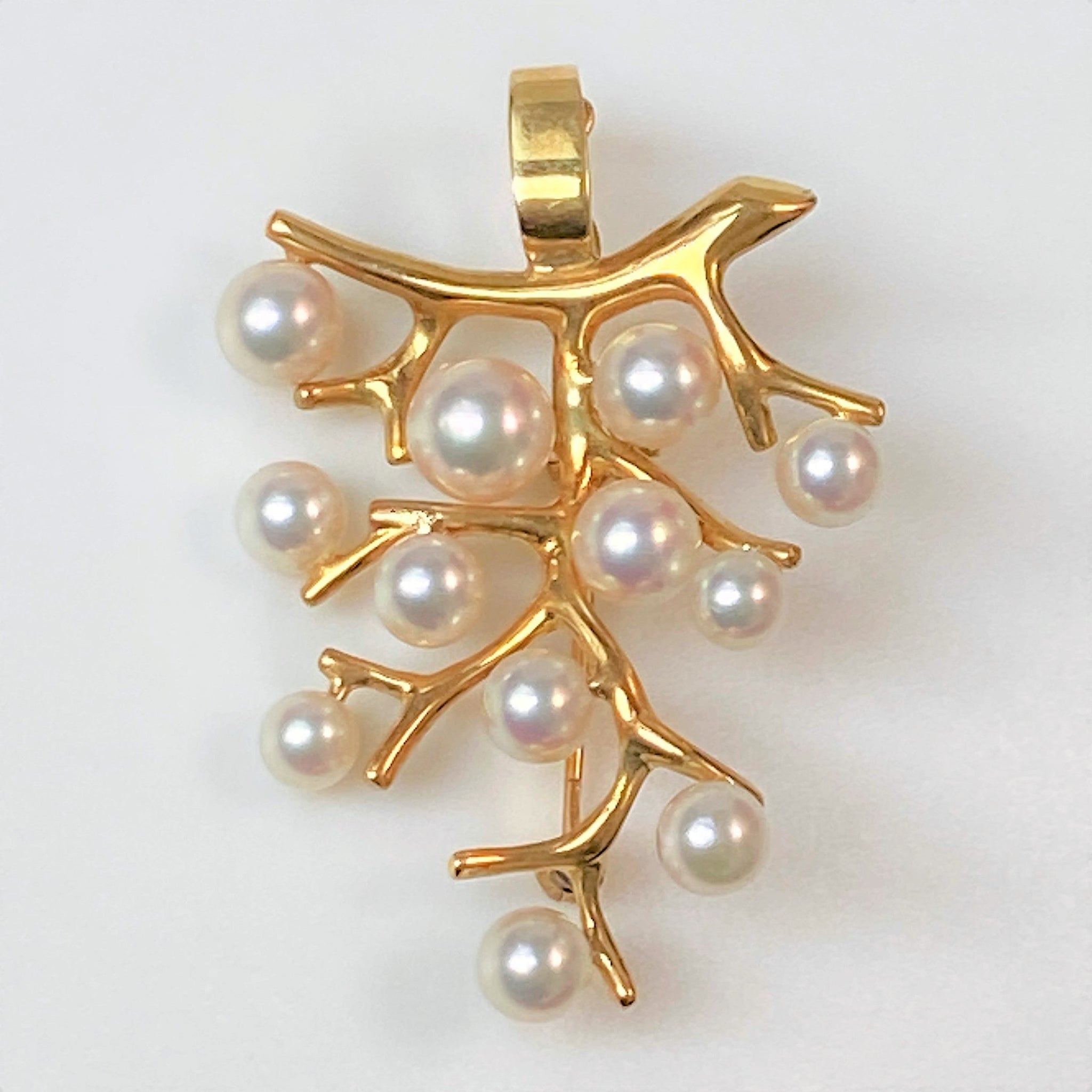 18ct Gold and Pearl Enhancer Pendant / Brooch