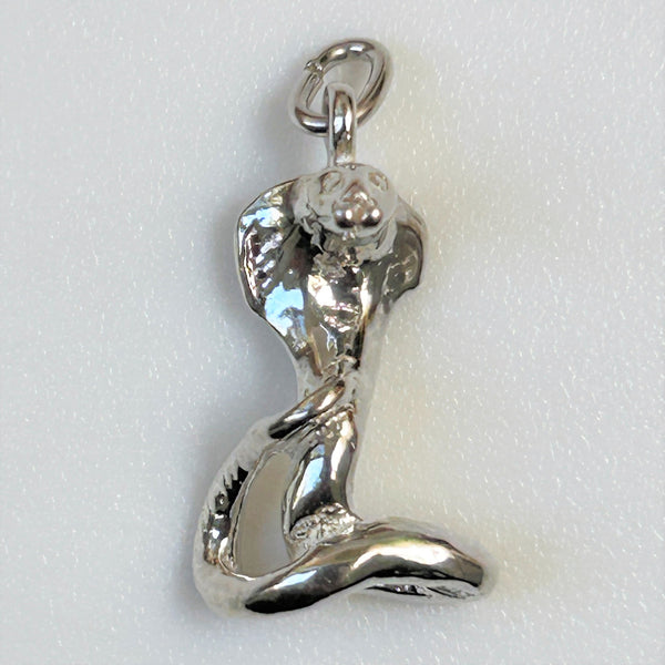 Miniature Silver “Cobra” Charm Pendant