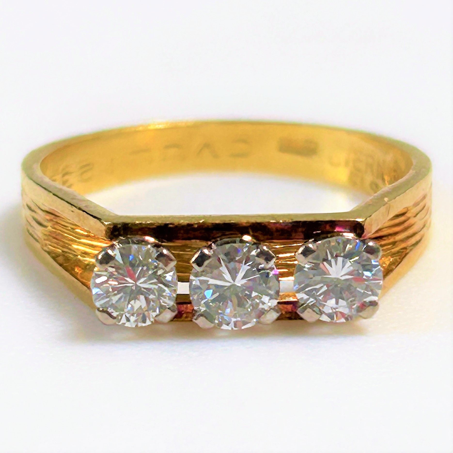 18ct Gold and Diamond Semi-Eternity Ring
