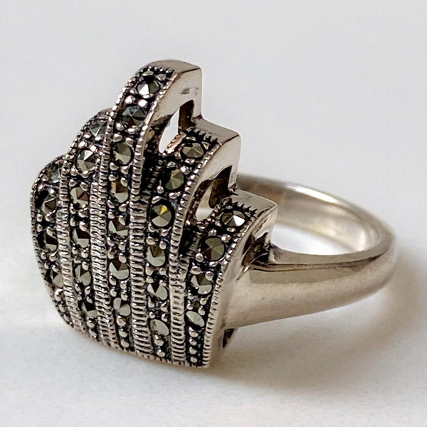 Silver and Marcasite Ring