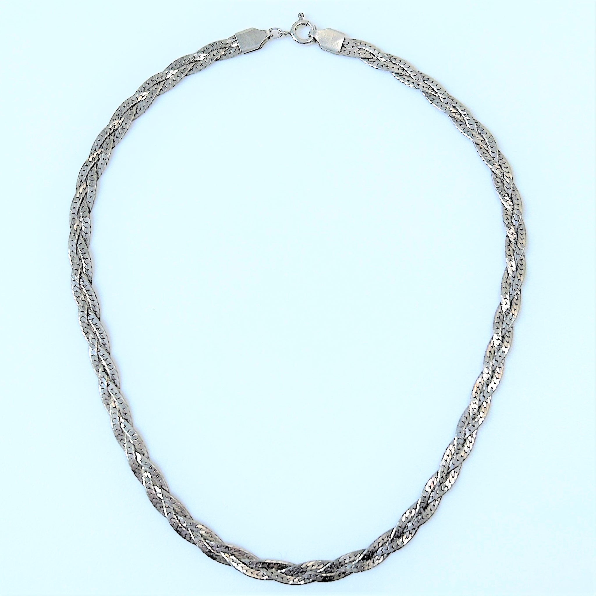 Plaited Sterling Silver Necklace