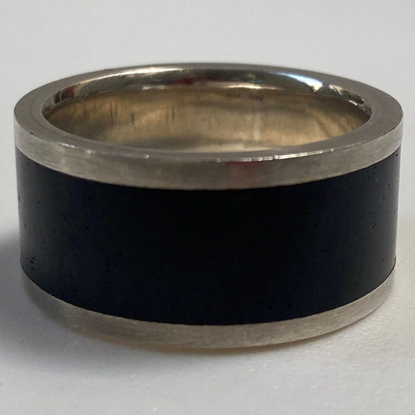 Sterling Silver and African Blackwood Ring