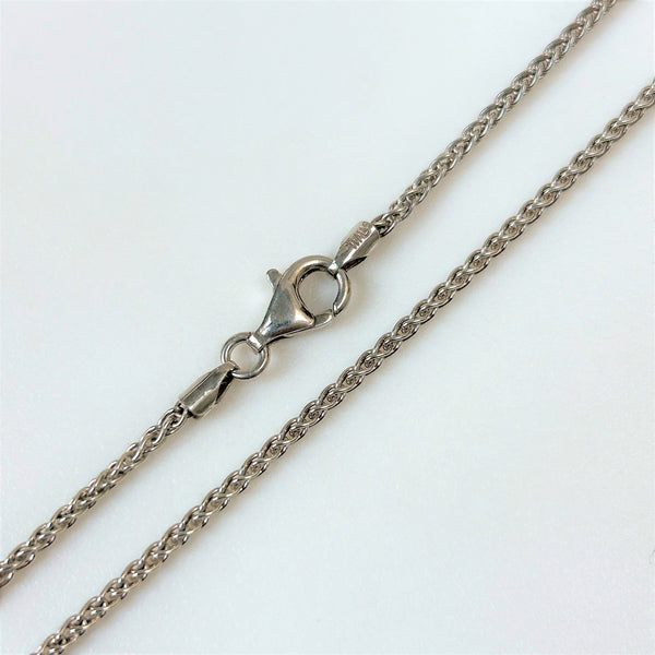 Sterling Silver Rope Chain Necklace 46.5cm
