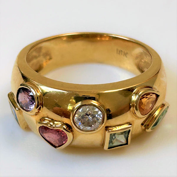 18ct Gold, Diamond and Precious Gemstone Ring