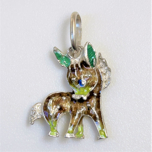 Silver Enamelled “Donkey” Pendant