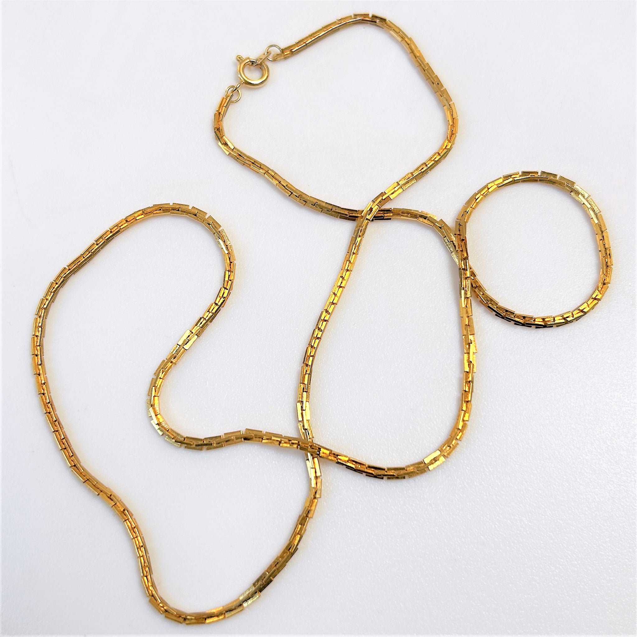 Yellow Metal Chain Necklace