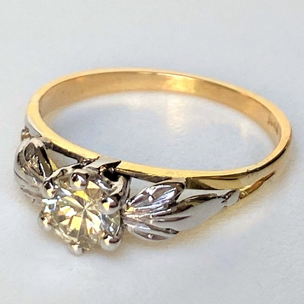 Vintage 18ct Gold, Platinum and Diamond Ring