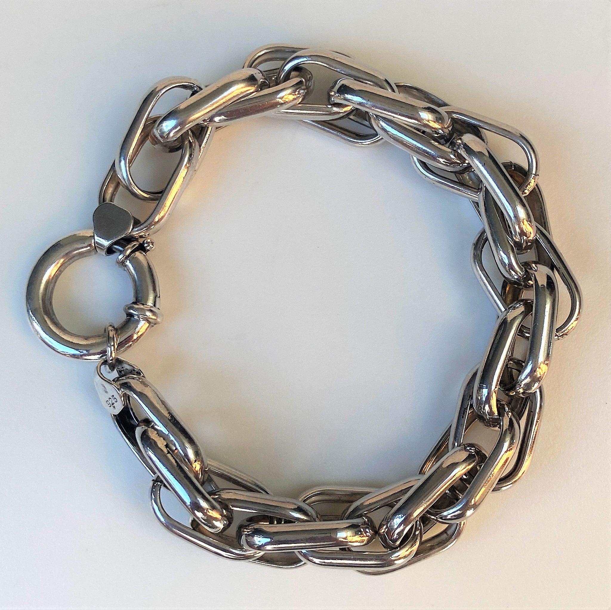 Sterling Silver Chunky Twist Chain Bracelet