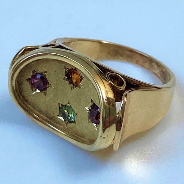 Handmade 14ct Gold and Gemstone Ring