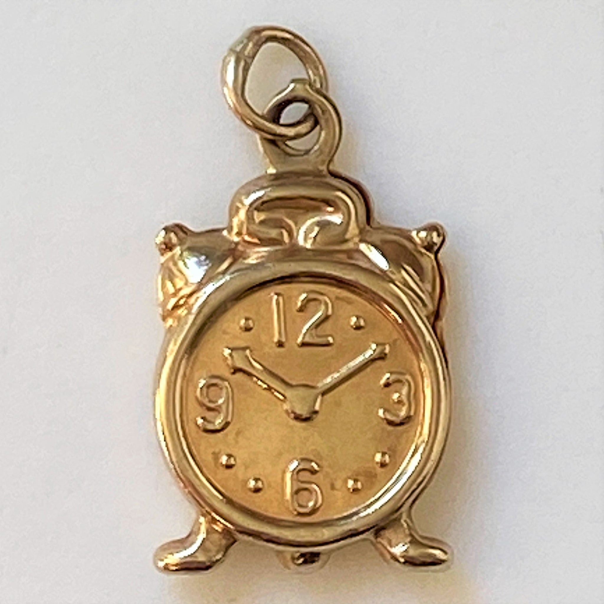 Miniature Vintage 9ct Gold “Clock” Charm Pendant